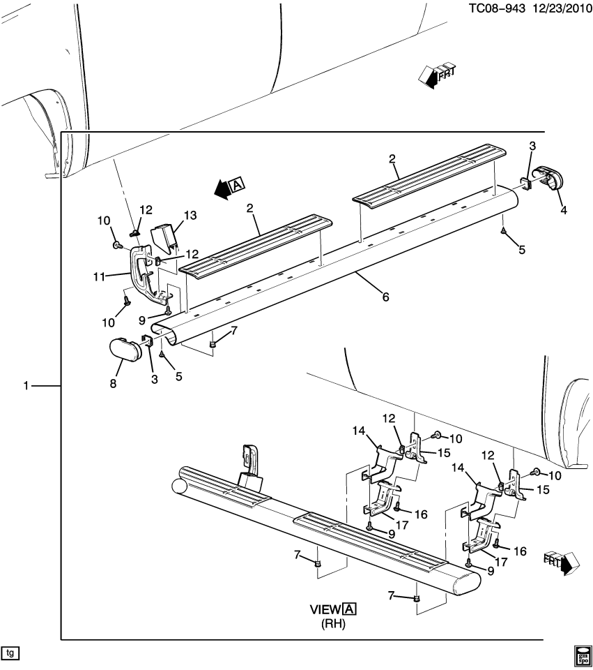 GM 19212652 Package, Asst Step Bracket (BLACK)(Insta)