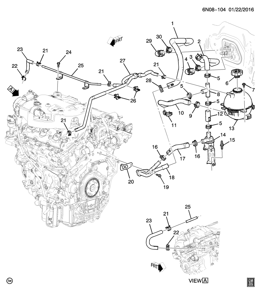GM 23253750 Hose, Heater Inlet