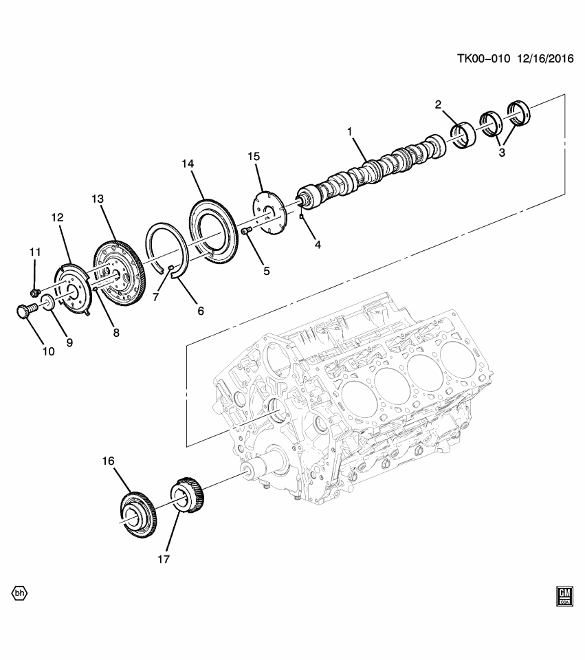 GM 12631285 Bearing, Camshaft