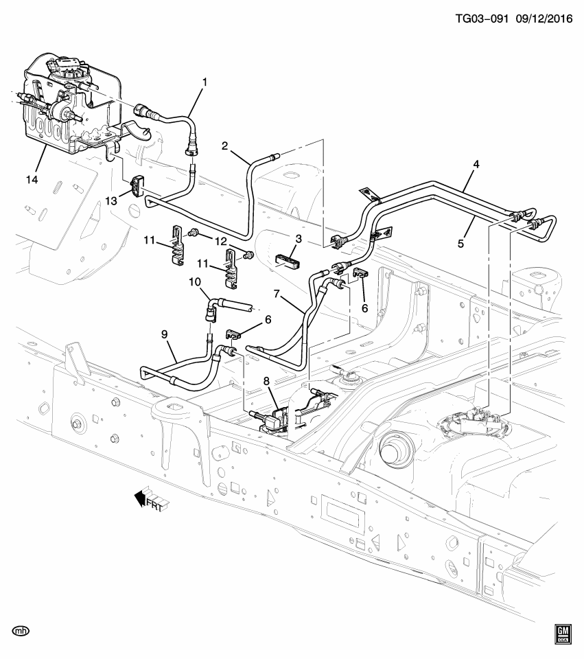 GM 84128096 Clip, Fuel Feed & Return Pipe