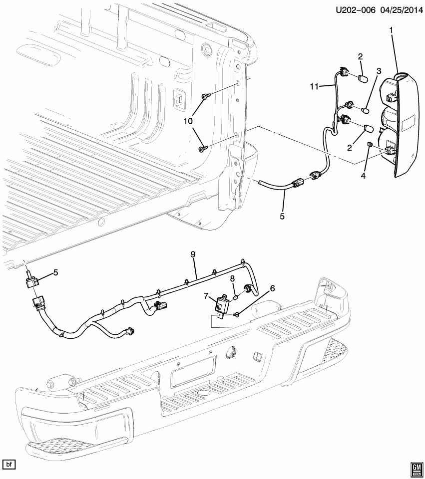 GM 84677456 Harness Assembly, Rear Lic Plt Lp Wrg