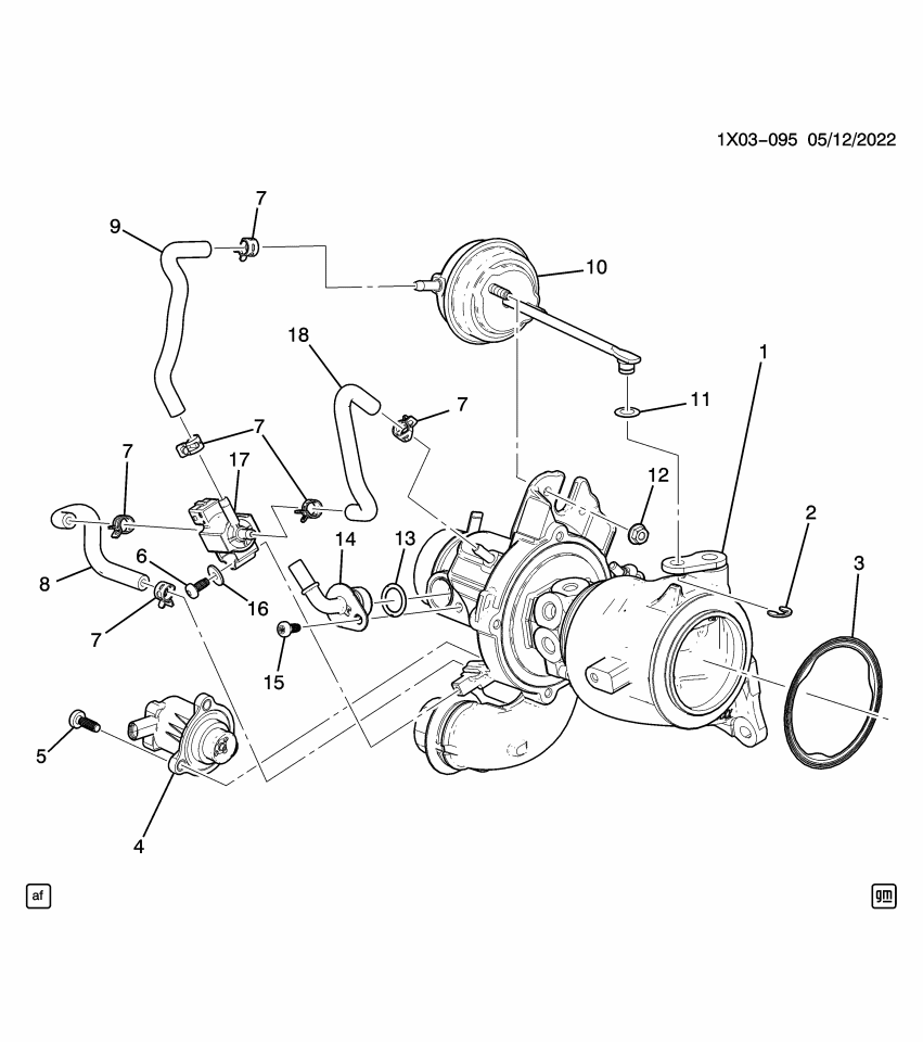 GM 25204789 HOSE-TURBO WASTEGATE REG SOL VLV