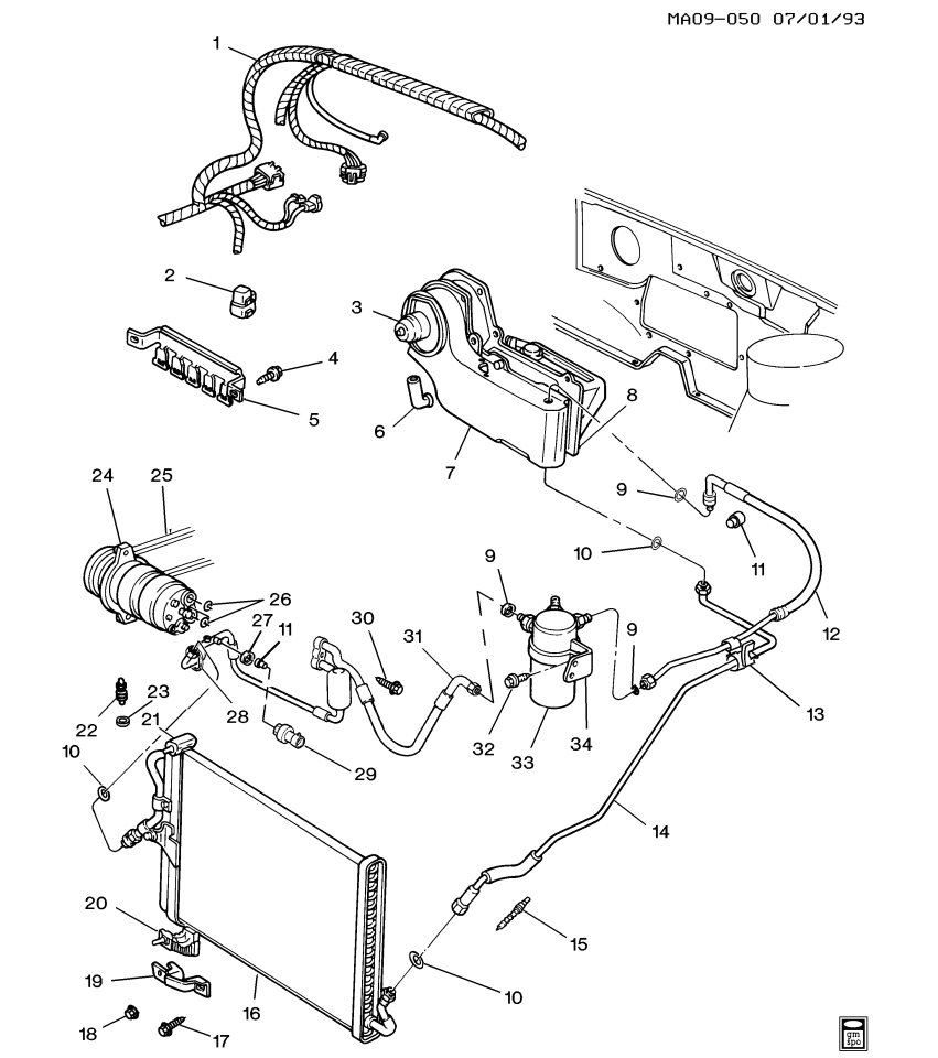 GM 10236223 INSULATOR, A/C Condenser