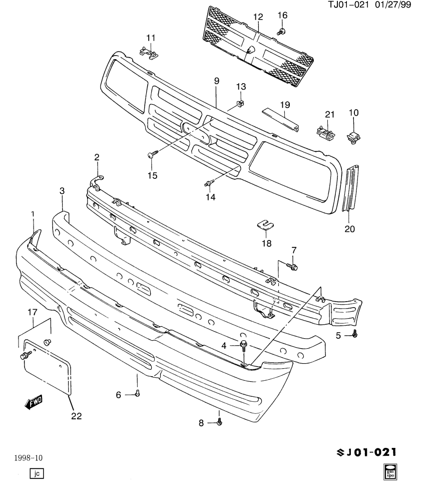 GM 91172891 Bolt,Front Bumper Upper Fascia