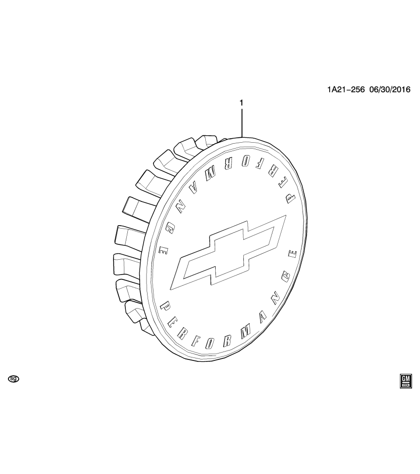 GM 23249092 Wheel Trim Cap