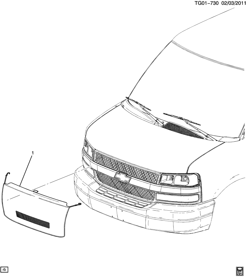 GM 84174729 Cover Pkg, Front Grl Opg