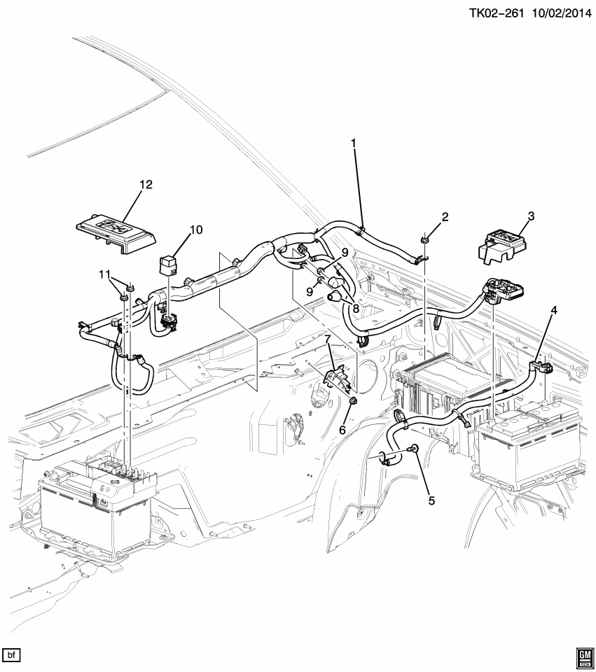 GM 84354707 Cable Assembly, Aux Bat Neg