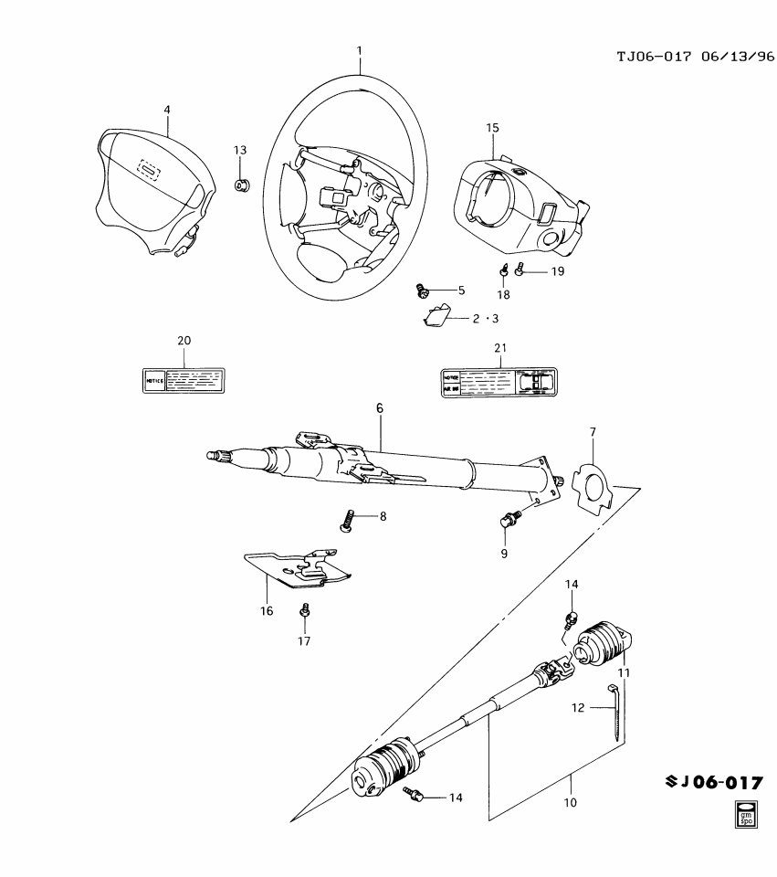 GM 30016037 COLUMN, Steering