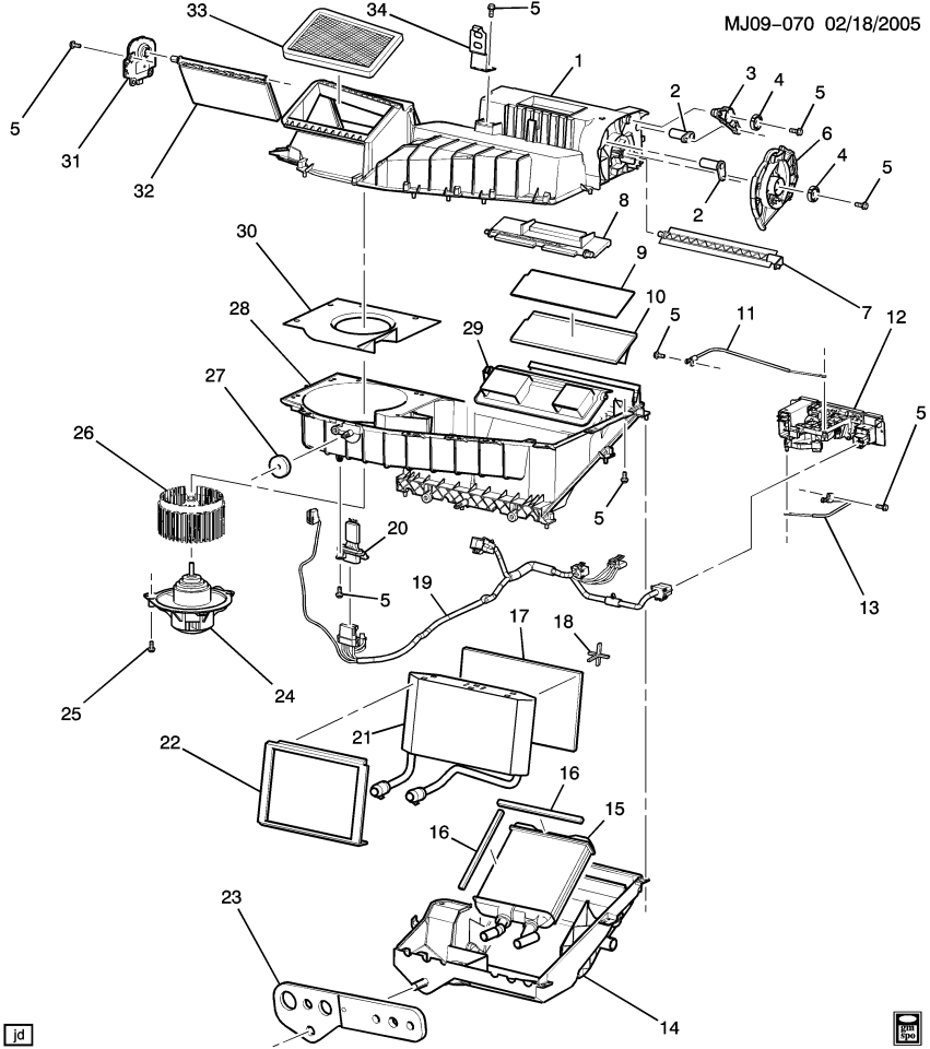 GM 89018234 Case Asm,Heater & A/C Evaporator (Lower)