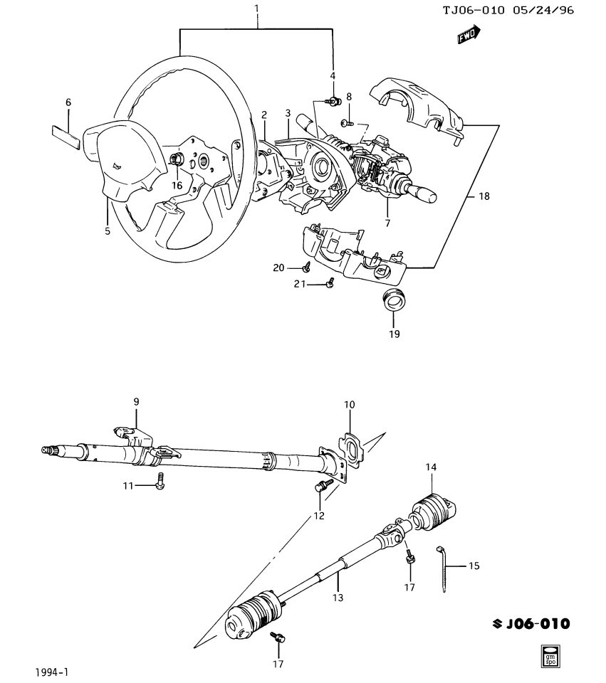 GM 96068216 BOLT, Steering Wheel