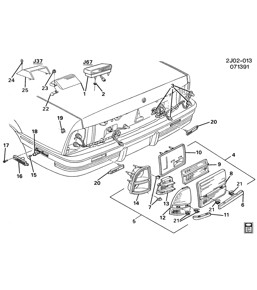 GM 5974810 Lamp Assembly, Rear