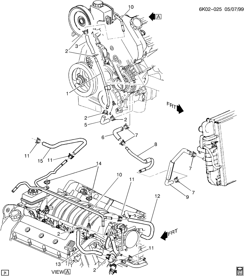 GM 25682900 Hose, Generator Cooling Outlet