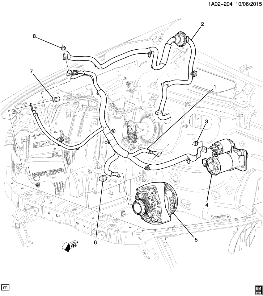 GM 84543934 Cable Assembly, Strtr Sol