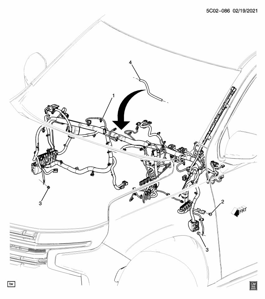 GM 85104669 Cable Assembly, Digital Rdo Ant & Navn Ant Coax
