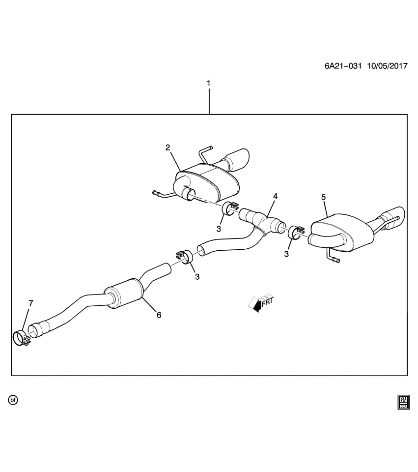 GM 84053432 Parts Pkg, Exhaust System (Powertrain Mod *Install 1.5)