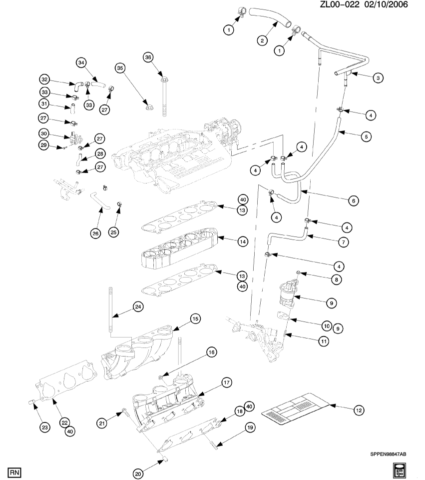 GM 12582046 Hose Asm,Crankcase Vent