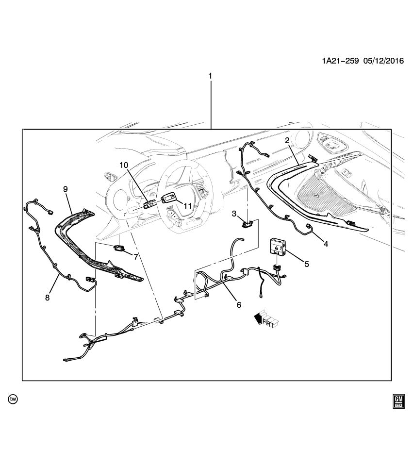 GM 23233470 Lamp Pkg, Front Floor Illuminate