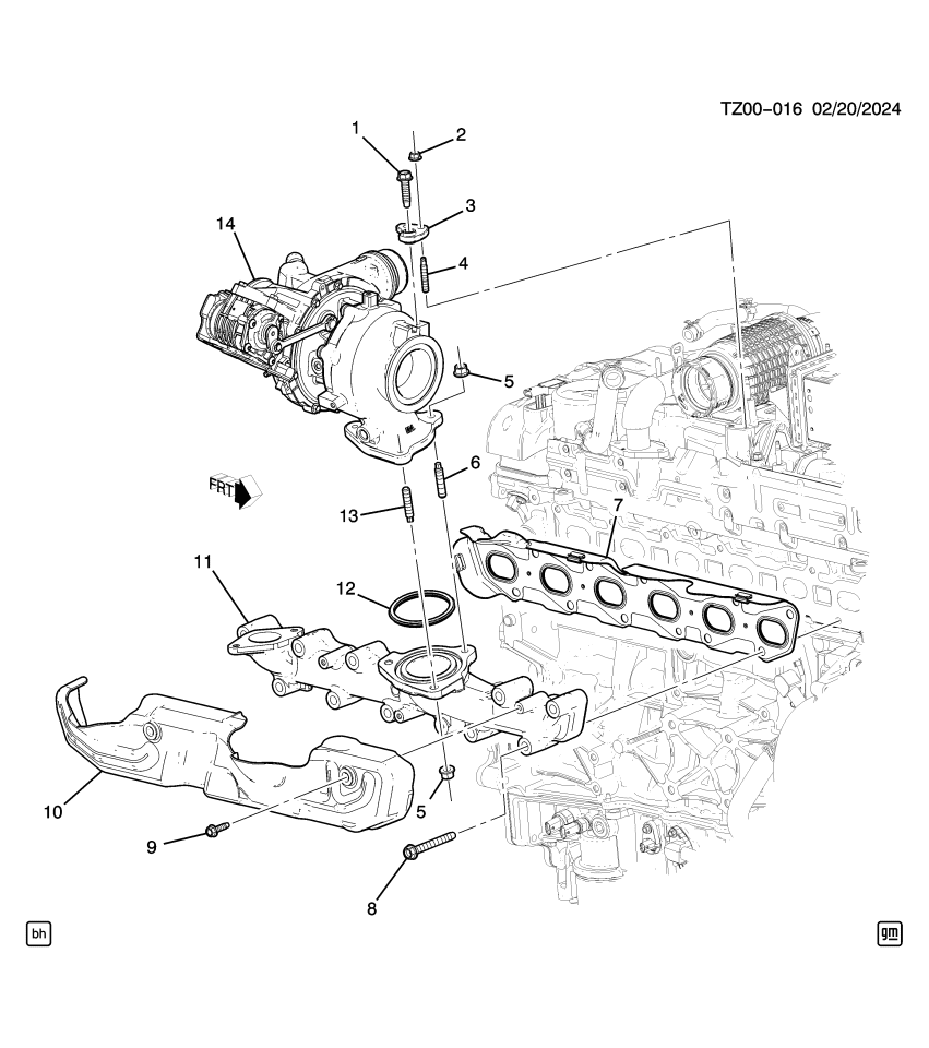 GM 55506706 Bolt/Screw, Exh Manif Flg