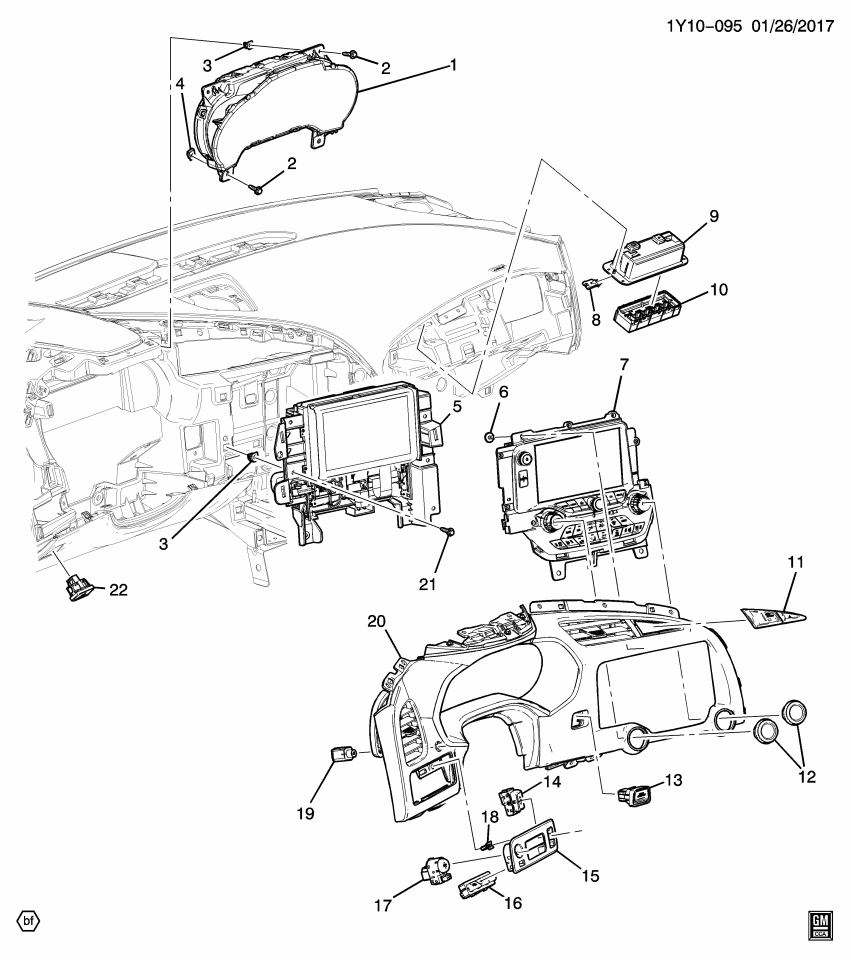 GM 84505123 Instrument Cluster Assembly