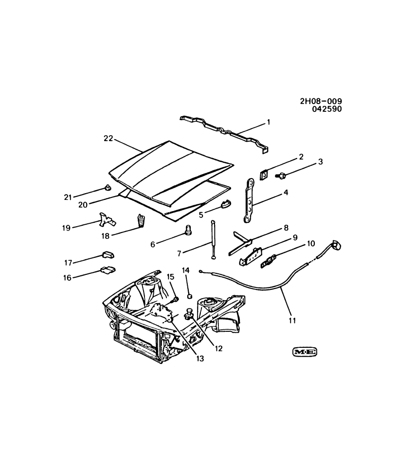 GM 25536927 Insulator Assembly, Hood