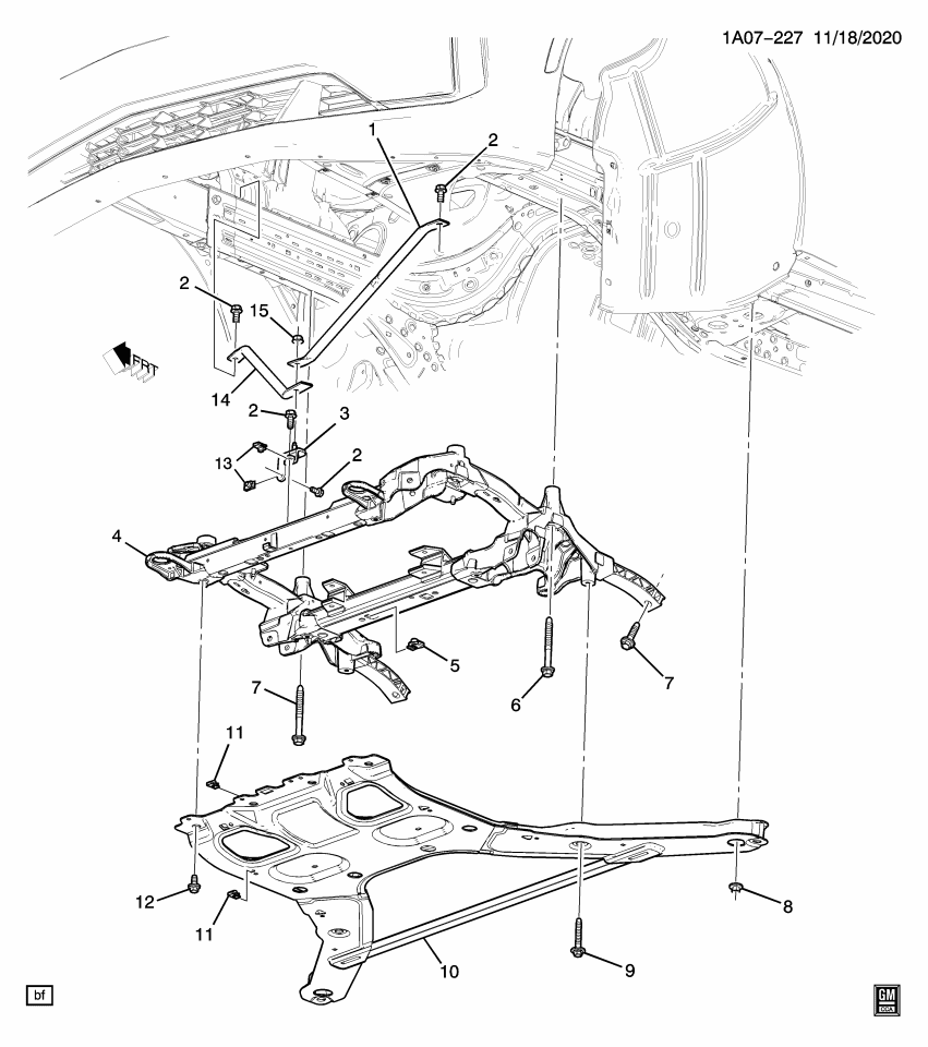 GM 23457377 Reinforcement Bracket Assembly, Front Crossmember