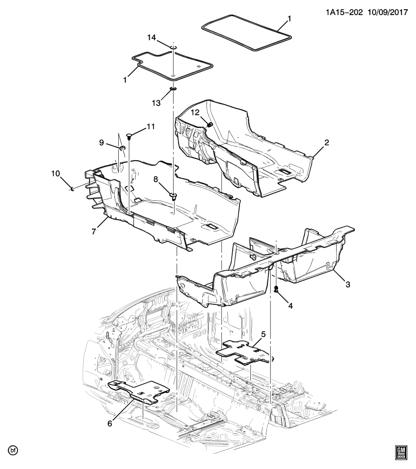 GM 84371186 Carpet Assembly, R/Flr Pnl *Gray Y