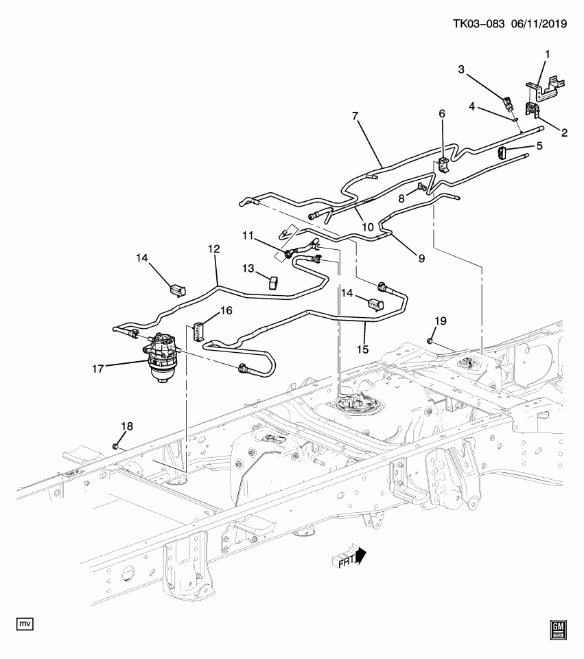 GM 84197772 Hose Assembly, Fuel/Water Separator Inlet
