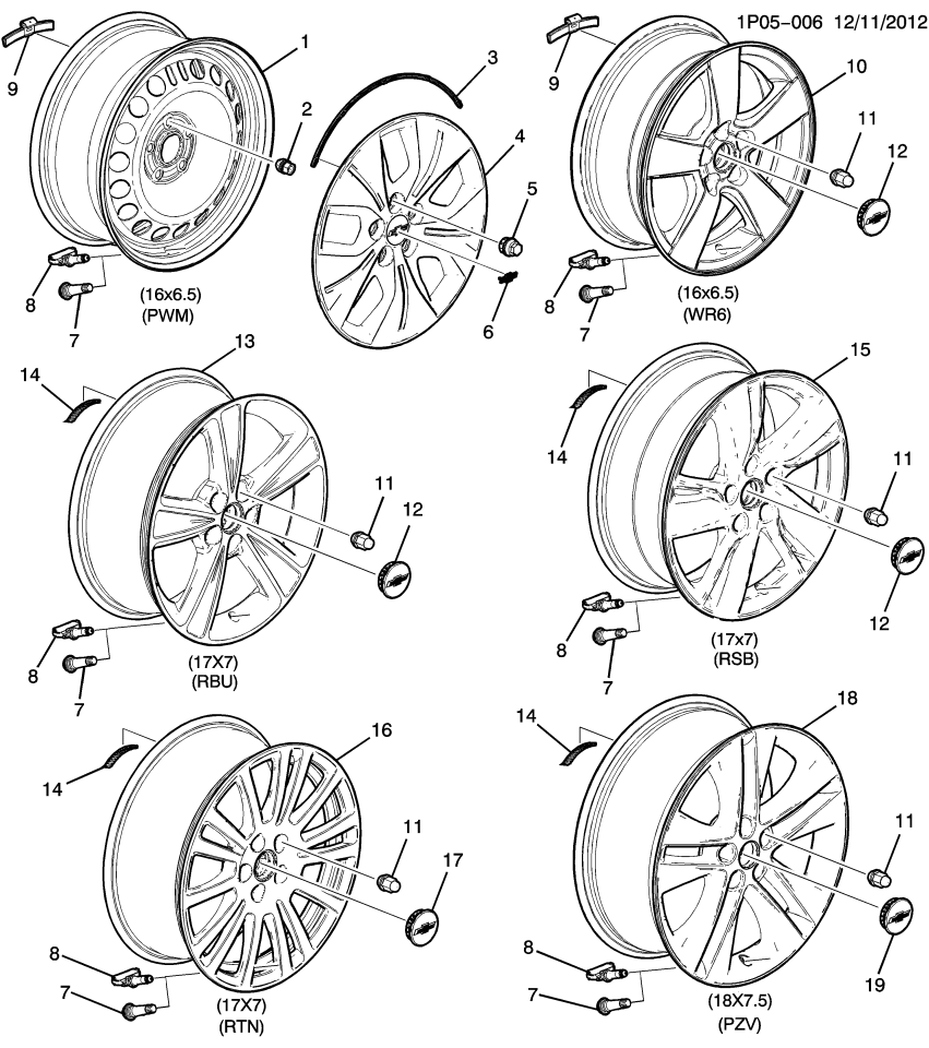 GM 13367272 Wheel Rim, 17X7