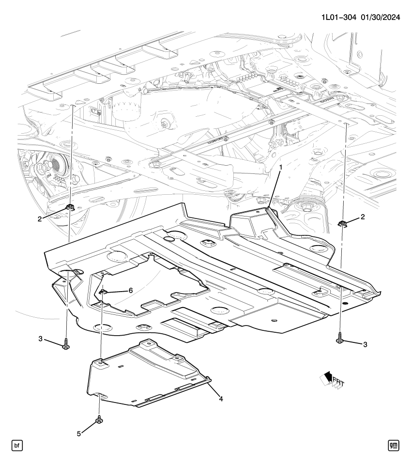 GM 85522068 DEFLECTOR ASM-U/B FRT AIR