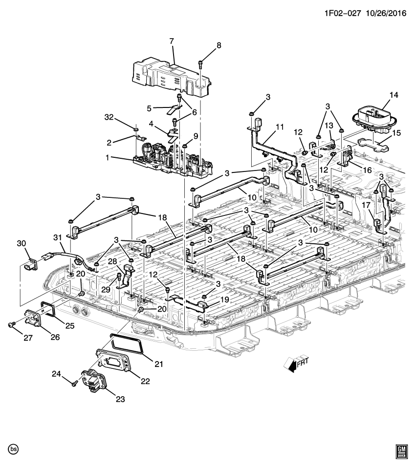 GM 24282770 Cable Assembly, Battery Positive & Negative (300 V)