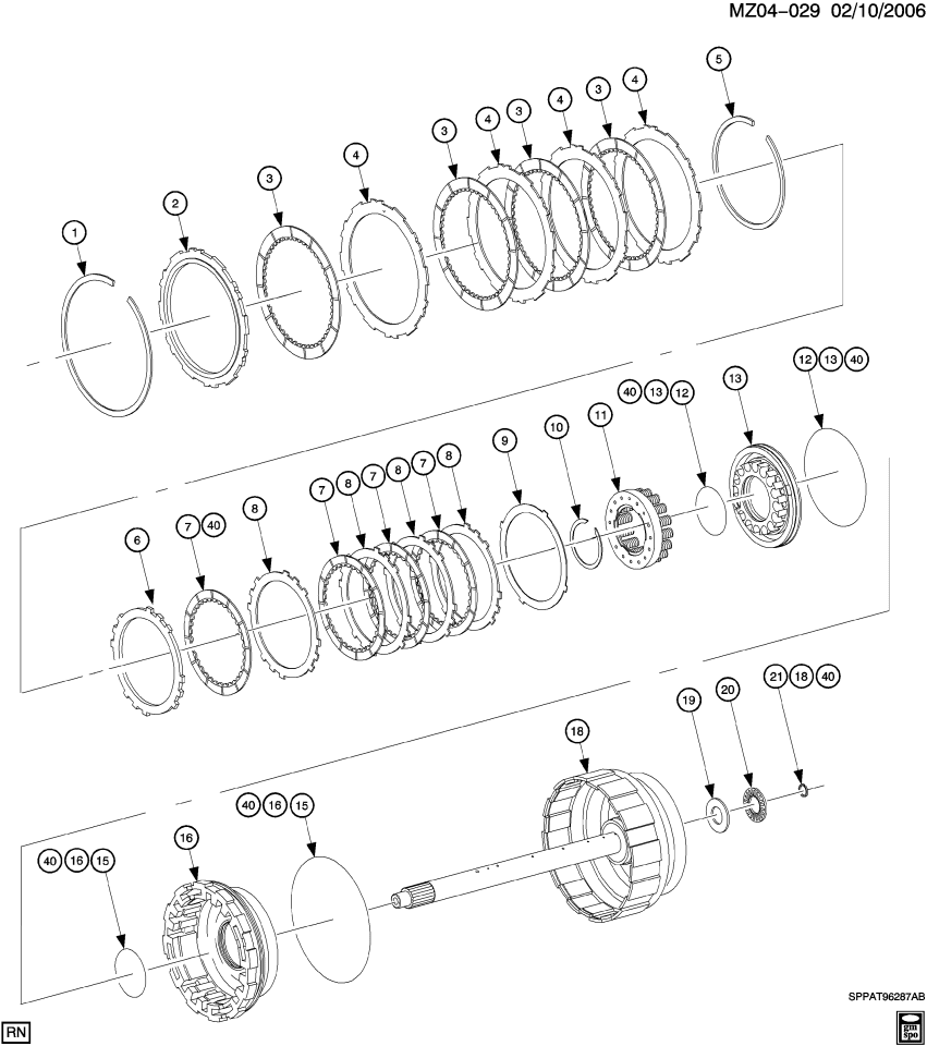GM 24224394 Housing Kit,Fwd & Direct Clutch (W/ Input Shaft)