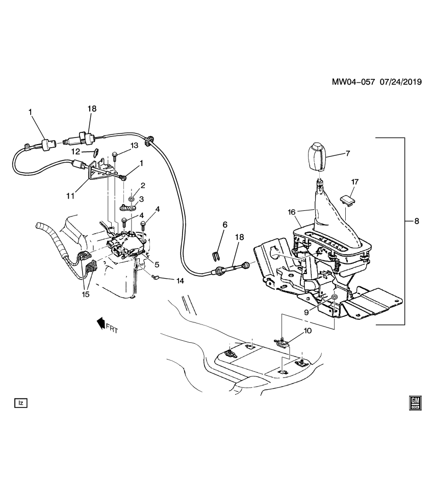 GM 12559126 Cover, Automatic Transmission Control Lever Release Pushbutton