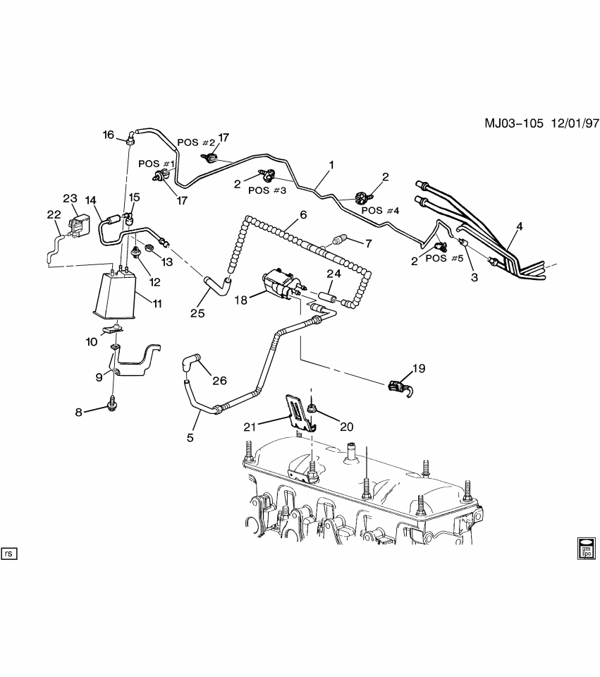 GM 22590980 Retainer, Evap Emission Canister Purge Pipe