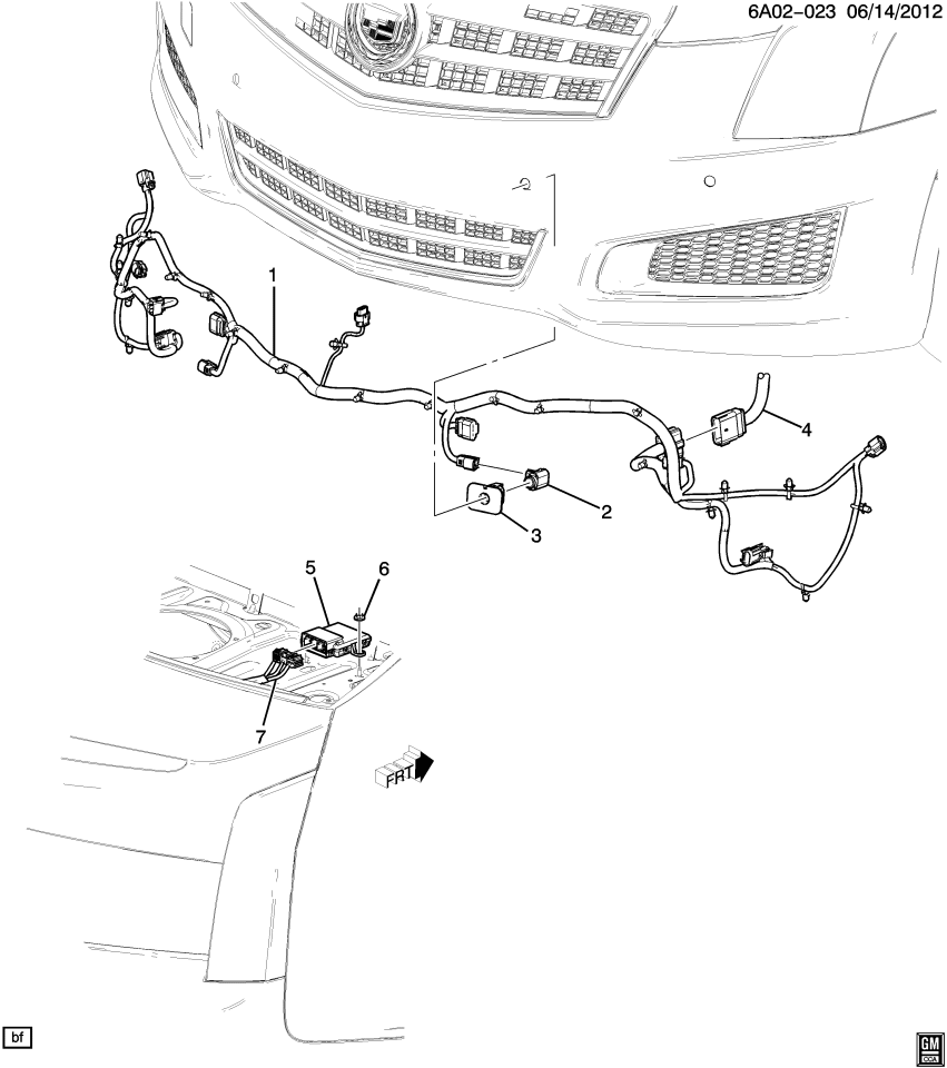GM 23254871 Harness Assembly, Front Object Alarm Sensor Wiring