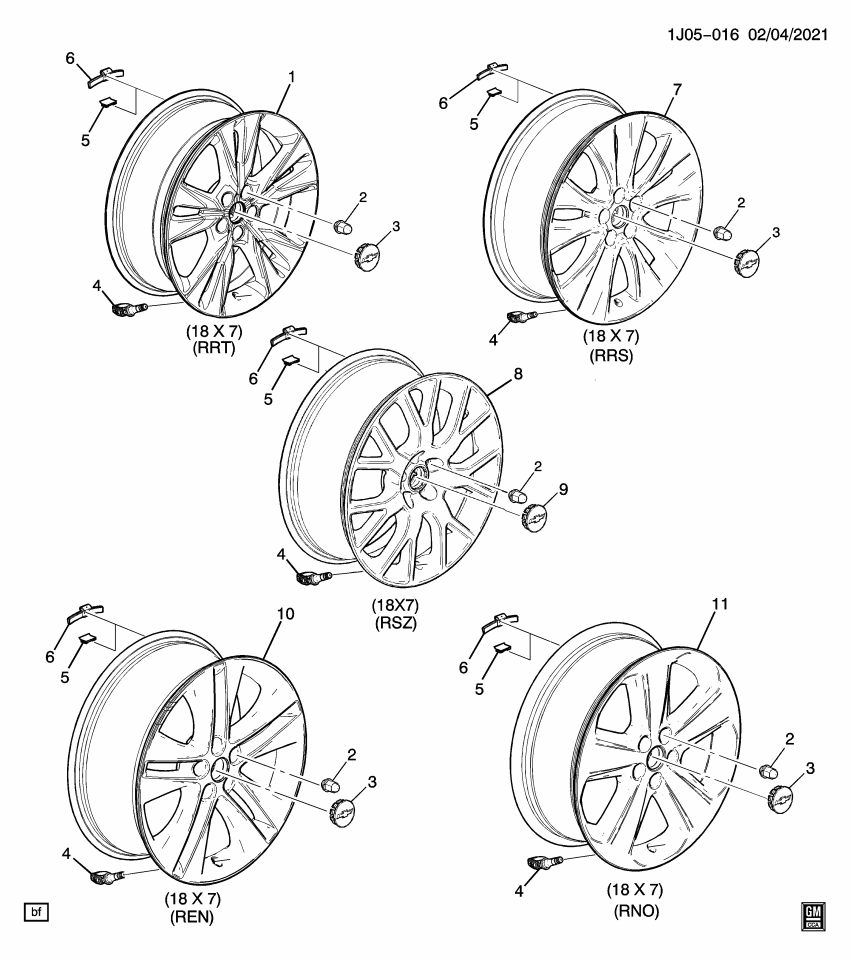 GM 42749060 Wheel Rim, Frt & Rr