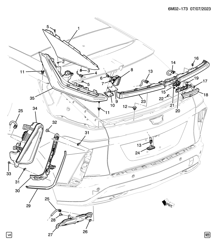 GM 86803233 LAMP ASM-RR BODY STRUCTURE STOP