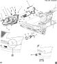 Diagram for 2008 Chevrolet Epica Headlight Bulb - 13503384