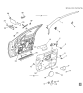 Diagram for Oldsmobile Silhouette Window Crank Handles - 16600094