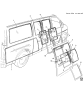 Diagram for 1993 GMC Sonoma Door Striker - 14047335