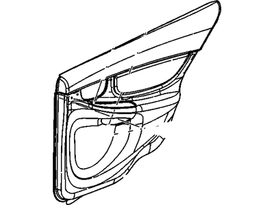 GM 22625344 Trim Assembly, Rear Side Door *Pewter