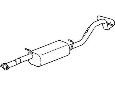 GM 15159716 Exhaust Muffler Assembly (W/ Exhaust Pipe & Tail Pipe)