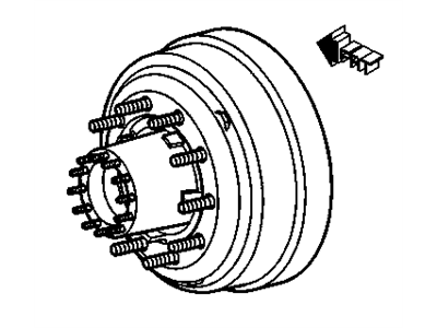 10356585 GM Hub Assembly, Rear Wheel Illustration 1 of 1