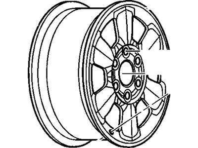 GM 9597662 Wheel, 17X7 50Mm Outside 127X6 Bellcrank