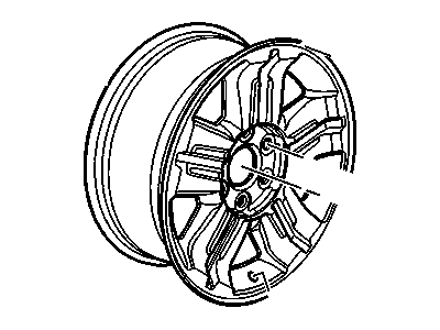 GM 9595987 Wheel, 18X8 Aluminum (Bright Machined)