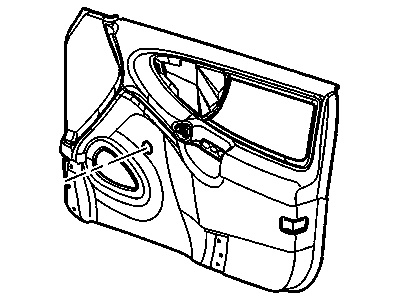 GM 22682793 Trim Assembly, Front Side Door (Power) (&A31) *Medium Duty Dark Pewter