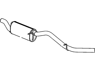 GM 15229352 Muffler Assembly, Exhaust (W/ Exhaust Pipe & Tail Pipe)