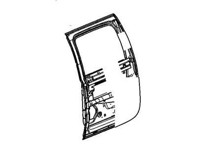 22892602 - Genuine GM Door Assembly, Rear Side (Rh)