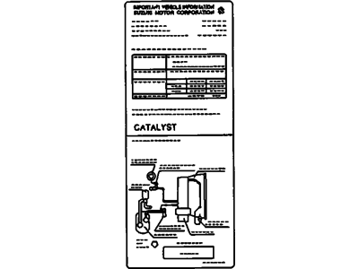 GM 30027523 Label, Emission Control (On Esn)