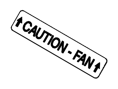 GM 96056607 Label, A/C Fan Caution *Yellow Field