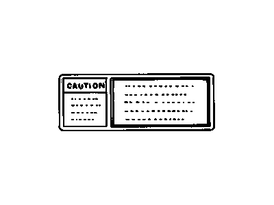 GM 96051845 Label, Engine Cooling Fan (Caution)